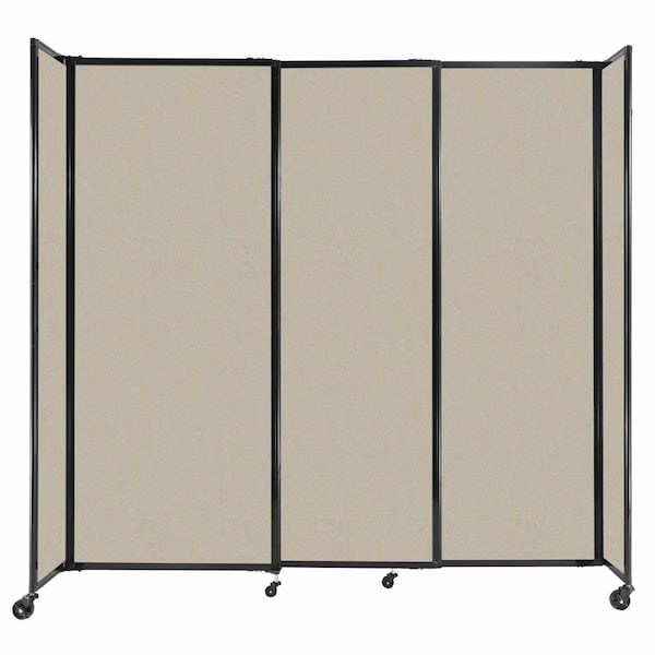 StraightWall Sliding Portable Partition 7'2" x 6'10" Sand Fabric